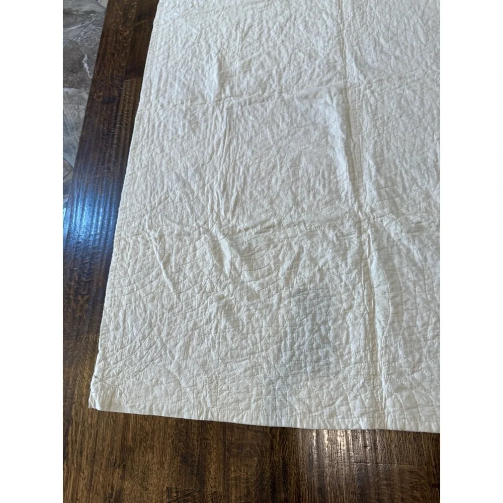 Vintage Handmade Patchwork Quilt Rob Peter to Pay Paul Twin 80x61 Hand Quilted